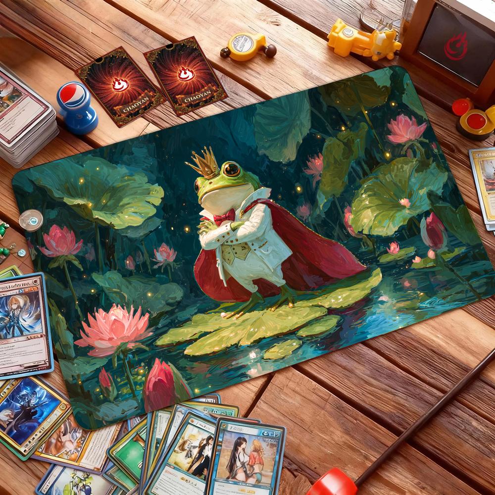 Board Game Festival - 蓮池カエル祭りマジックカードバトルマット TCG プレイマット滑り止めベース 35X60CM ギャザリングゲームマット TCG