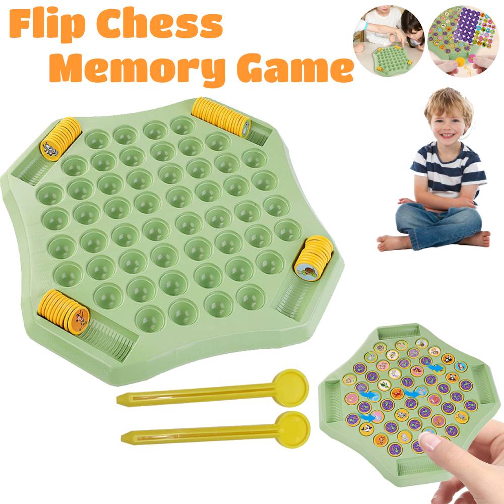 Board Game Flip 7 - フリップチェス子供記憶トレーニングチェスゲーム家族インタラクティブボードパズルゲーム論理的思考認知教育玩具