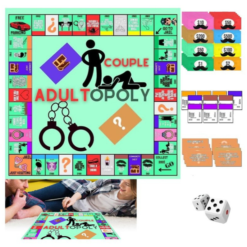 Board Game Festival - カップルチェス盤モノポリーパーティーゲーム、様々な祭りのための大人向けカップルデートゲームナイト、大人向けボードゲームギフト2025