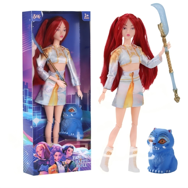 Board Game Who Is It - 11.5 インチ人形ハンターフィギュアセットタイガーペットミュージカルおもちゃ服付き最高のクリスマス誕生日プレゼント DIY プレイおもちゃゲーム