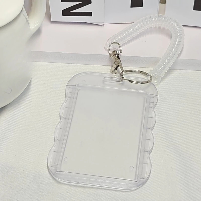 Card Sleeves Protector - フォトカードホルダーキーホルダー INS インスタグラム アイドルフォトカードホルダー 装飾学生証バッジホルダー ガールズカードスリーブ