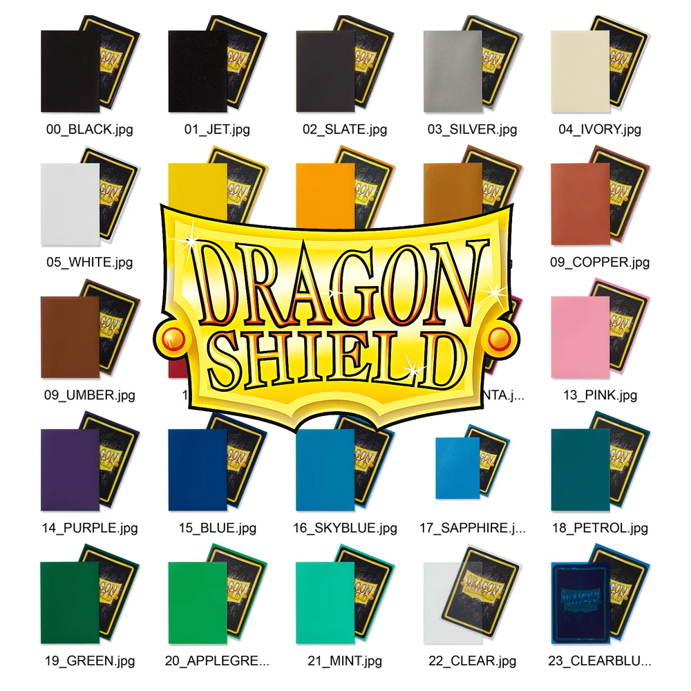 Card Sleeves Protector - 100枚入り ドラゴンシールド マットカードスリーブ 66x91mm 標準サイズ デッキプロテクター