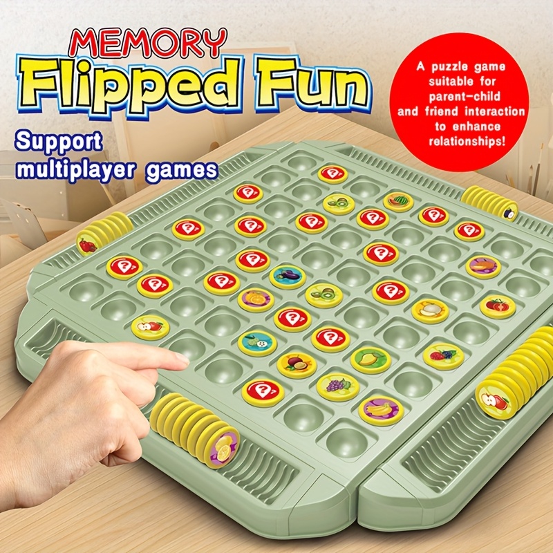 Board Game Flip 7 - 教育用フルーツフリップメモリーボードゲーム、創造的なメモリーチェスバトルゲーム、手と目の協調と集中力を養う、子供へのギフトに最適