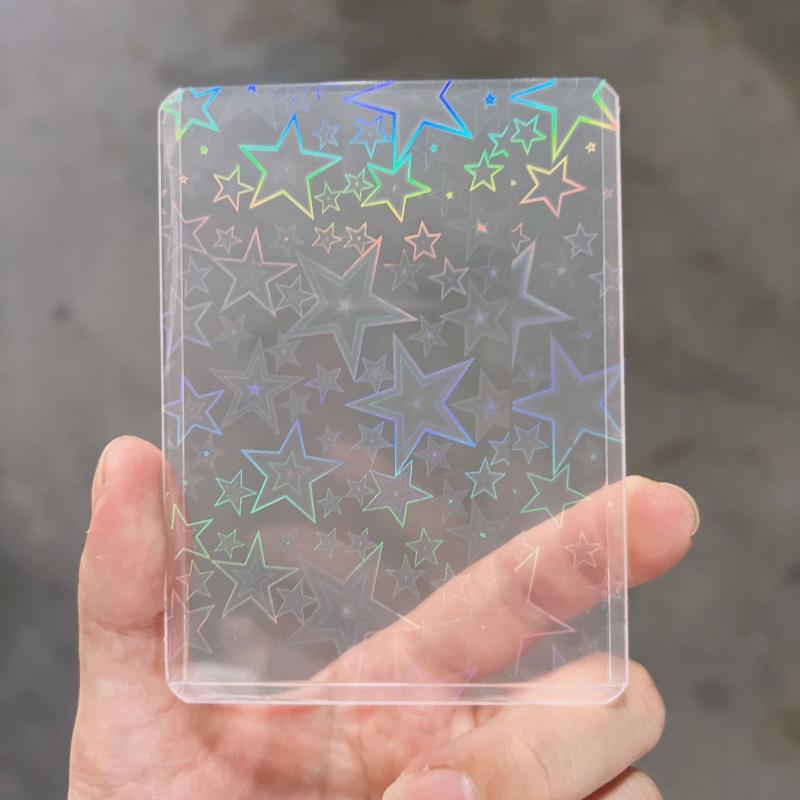 Card Sleeves Protector - 10 個ホログラフィックレーザークリアフォトカードスリーブ防水 PVC カードプロテクター Kpop アイドル写真収集