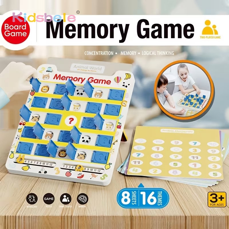 Board Game Flip 7 - 子供向け記憶マッチングボードゲーム、就学前の学習と集中力トレーニングのためのフリップカード記憶ゲーム