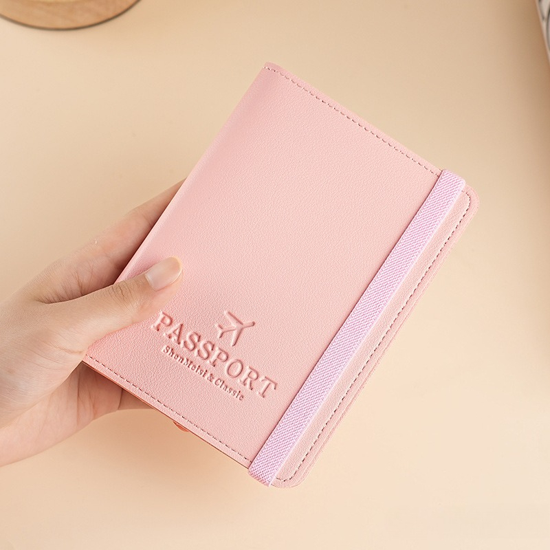 Card Sleeves Protector - PUレザーパスポートカバー、多機能トラベルドキュメントホルダー、RFIDブロッキングカードウォレットケース、スリムパスポートプロテクタースリーブ