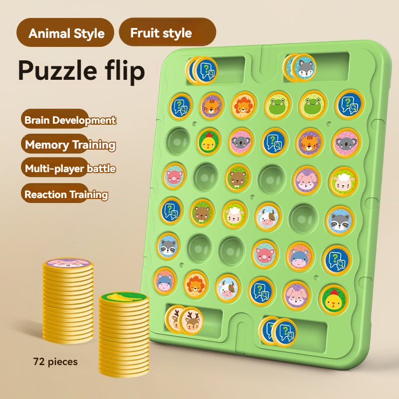 Board Game Flip 7 - 新しい動物フリップチェスボードゲームクラシック戦略ゲーム思考認知親子インタラクティブパズルクリスマスパーティーのおもちゃ
