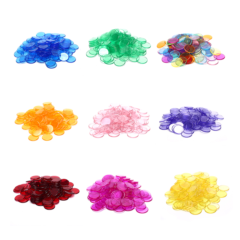 Board Game Economy - 100個入り 数学教育用 白色 19mm プラスチック製ポーカーチップ カウンティングチップ