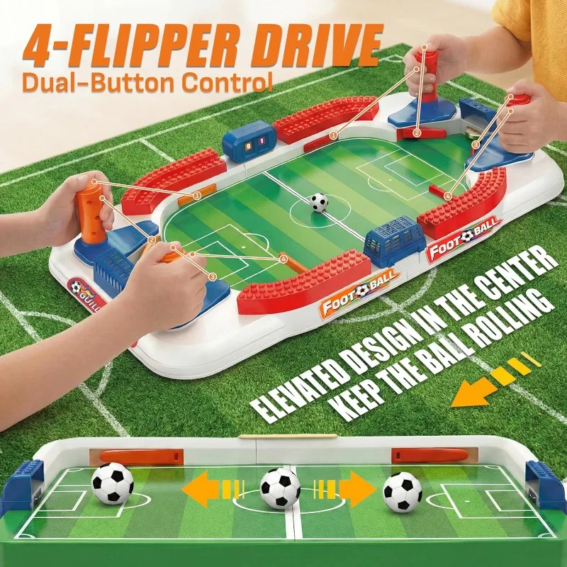 Board Game Flip 7 - ミニ卓上サッカーゲーム ダブルフリップコントロール ハイバリア フーズボール ボードゲーム 大人向け