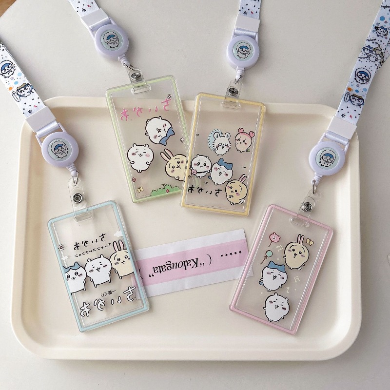 かわいい漫画チイカワ透明カードスリーブ学生キャンパス吊り下げ - Card Sleeves Protector のレビューと価格