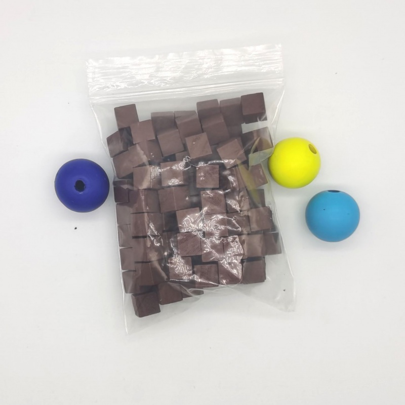 100 ピース/ロット 10 ミリメートルウッドキューブカラ - Board Game Economy のレビューと価格