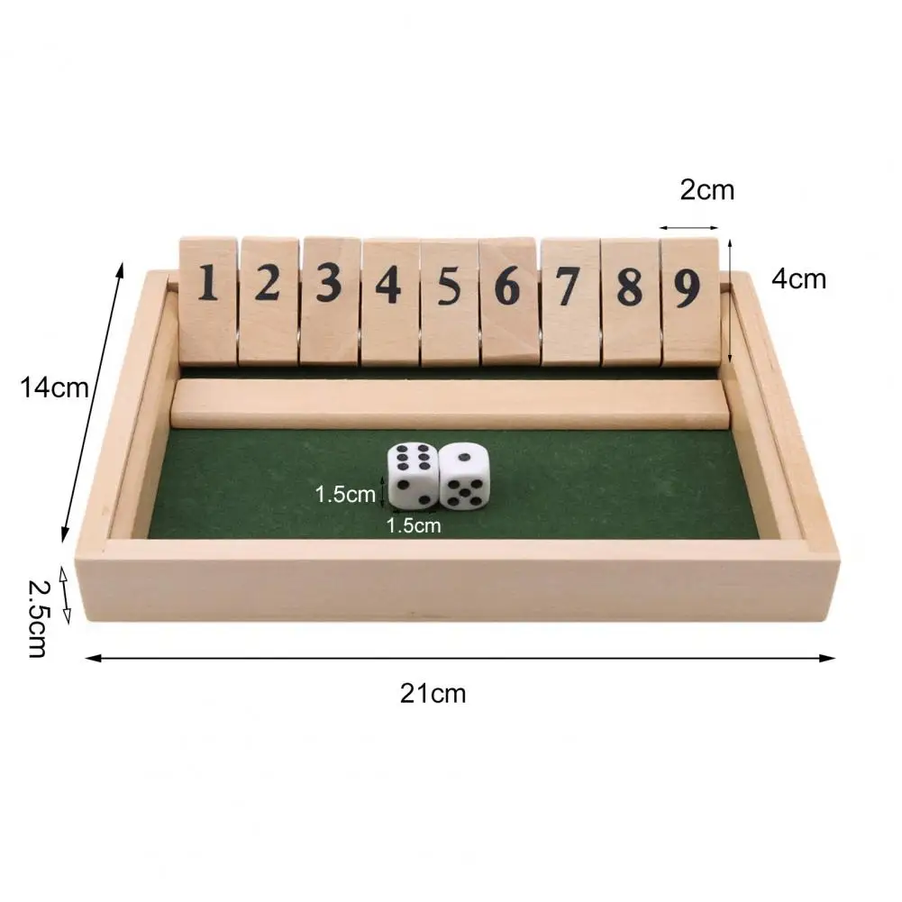 2-4 プレーヤー木製数学フラップ & ダイスボードボックス - Board Game Instruction のレビューと価格