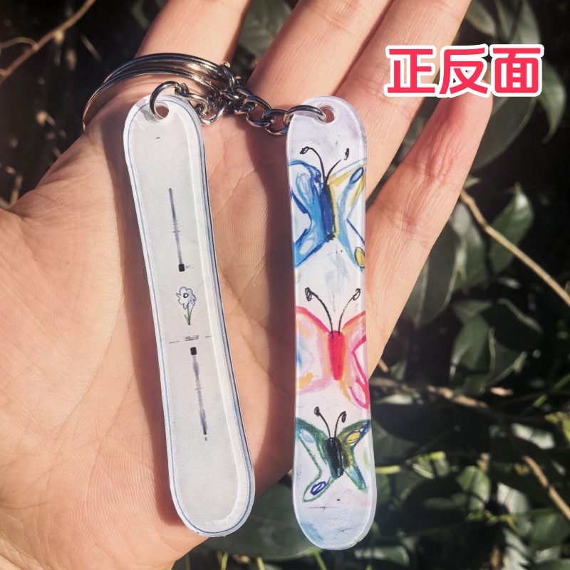 8CM 1PC ミニスノーフレークスノーボードアクリルキーホ - Board Game Festival のレビューと価格