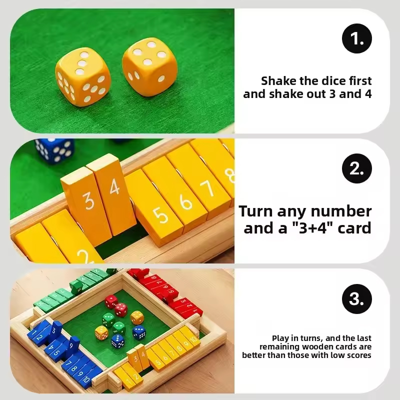 ボックスゲーム 木製サイコロ 四面フリップカード 2～4人用 - Board Game Flip 7 のレビューと価格