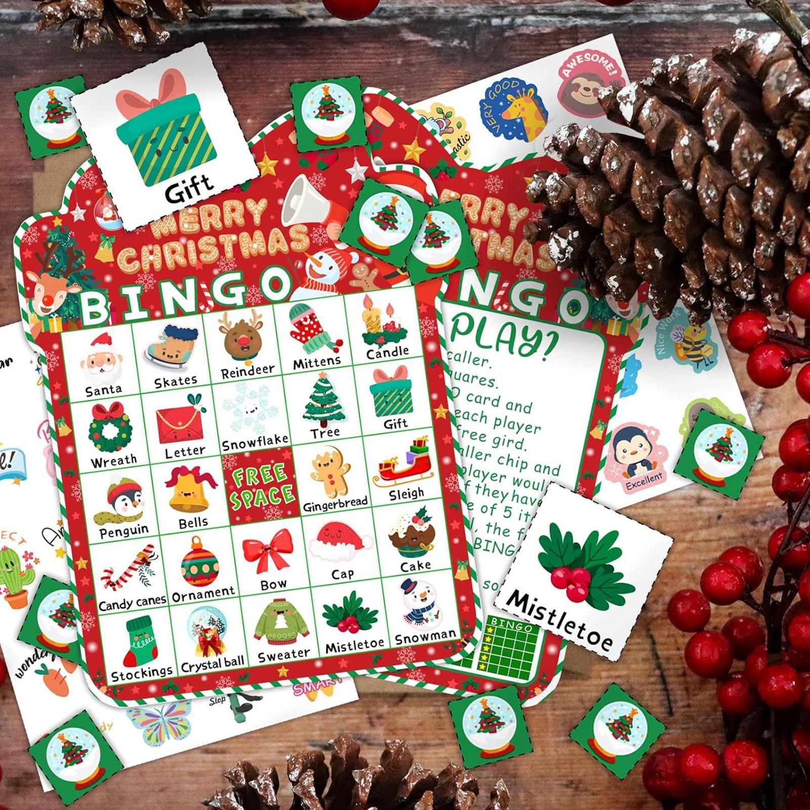 クリスマスビンゴカード 子供用クリスマスビンゴパーティーボー - Board Game Festival のレビューと価格