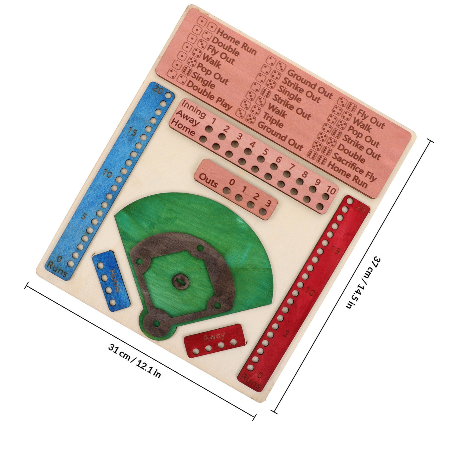 木製野球ボードゲーム カラフルな卓上フェスティバル野球ゲーム - Board Game Festival のレビューと価格
