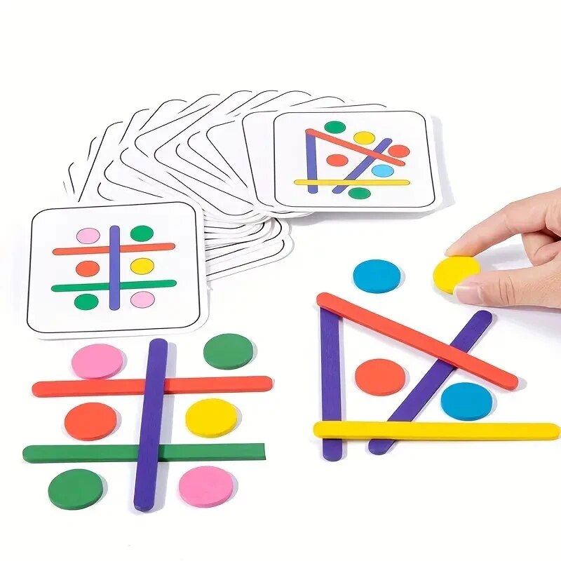 子供レインボースティック思考パズル木製 DIY アイスクリー - Board Game Simple のレビューと価格