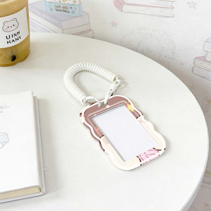 伸縮性のあるスプリングコード付きフォトプロテクター、学生バス - Card Sleeves Protector のレビューと価格
