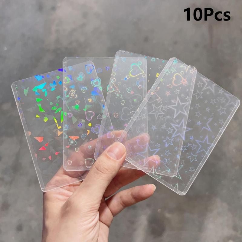 10 個ホログラフィックレーザークリアフォトカードスリーブ防 - Card Sleeves Protector のレビューと価格