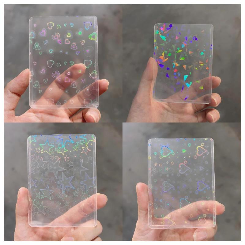 10 個ホログラフィックレーザークリアフォトカードスリーブ防 - Card Sleeves Protector のレビューと価格