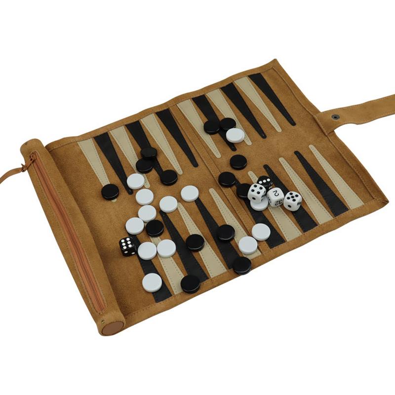 ポータブルバックギャモンゲームセット、旅行戦略、小型 - Board Game Operation のレビューと価格