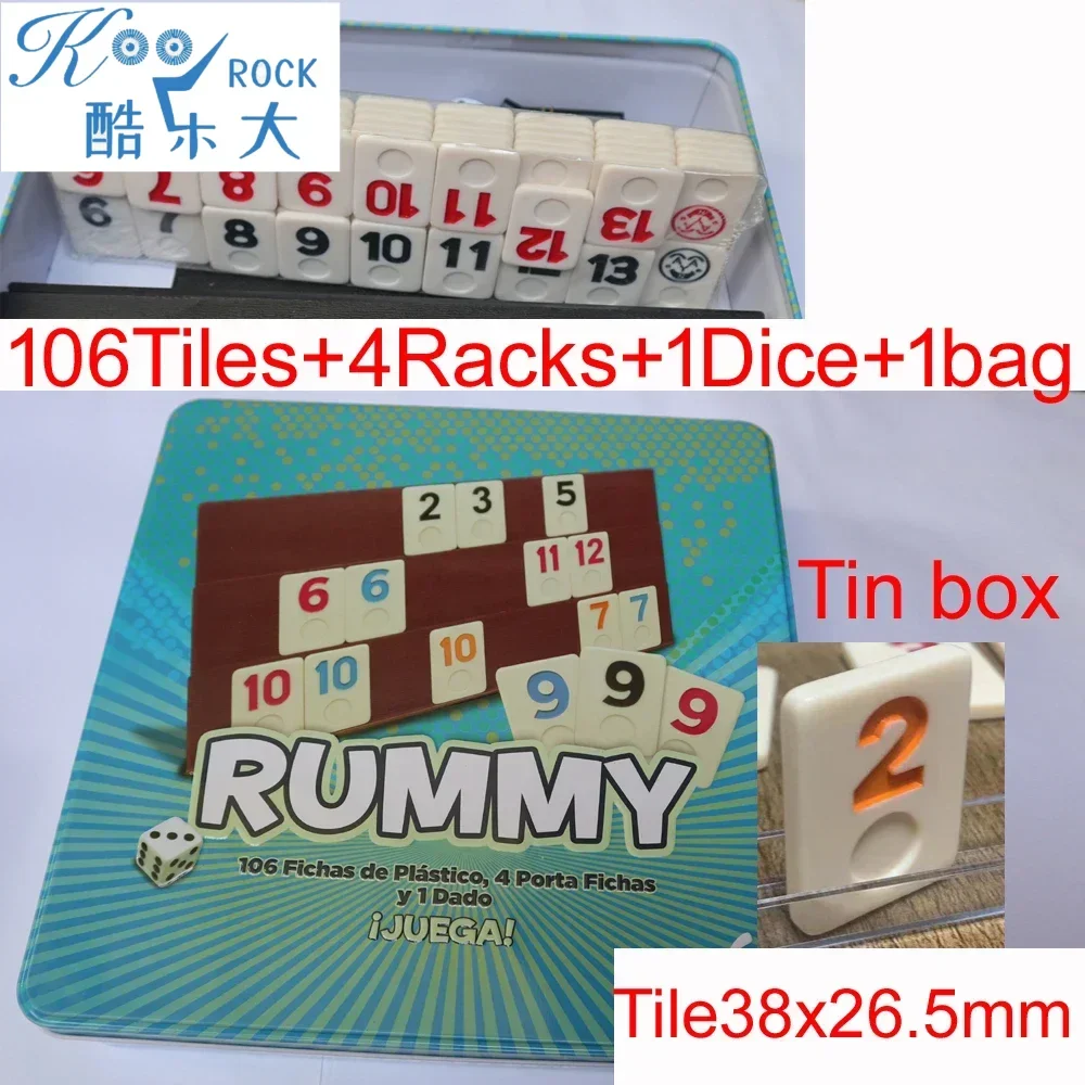 106タイル デジタルラミー、4つの頑丈なラックと説明書付き - Board Game Instruction のレビューと価格