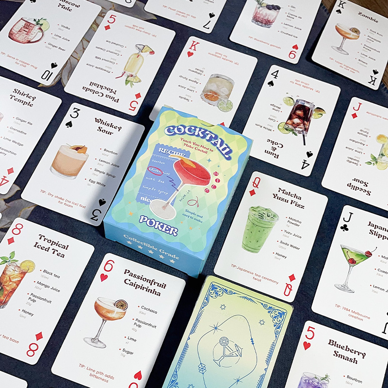 真新しいノベルティカクテルポーカーカード カラフルで面白いト - Board Game Festival のレビューと価格