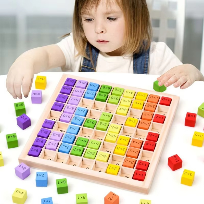 モンテッソーリ教育玩具 木製掛け算盤ゲーム 掛け算表 数学  - Board Game Simple のレビューと価格