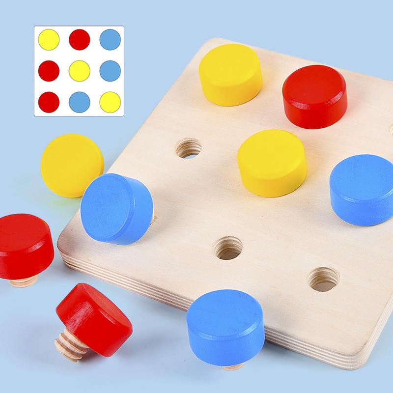 マッチングとチャレンジテーブルゲームを備えた木製のネジ,モン - Board Game Simple のレビューと価格