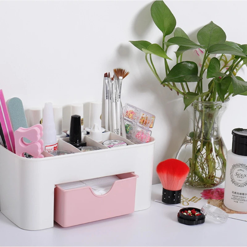 ネイルアートオーガナイザーデスクトップ引き出し化粧品収納ボッ - Token Tray Organizer のレビューと価格