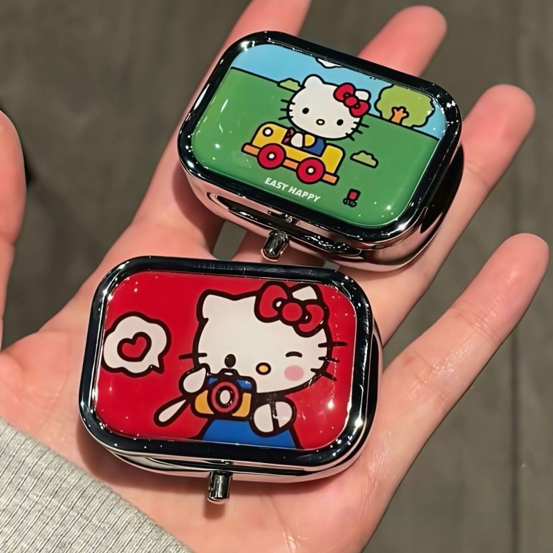 アニメハローキティ金属収納ボックスピルオーガナイザー区切り付 - Token Tray Organizer のレビューと価格