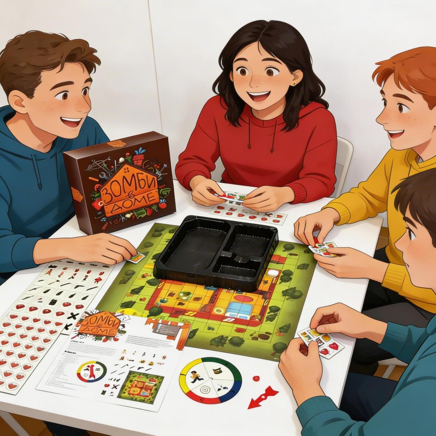 ロシア版ゾンビサバイバルをテーマにしたボードゲーム、半協力型 - Board Game Zombies のレビューと価格
