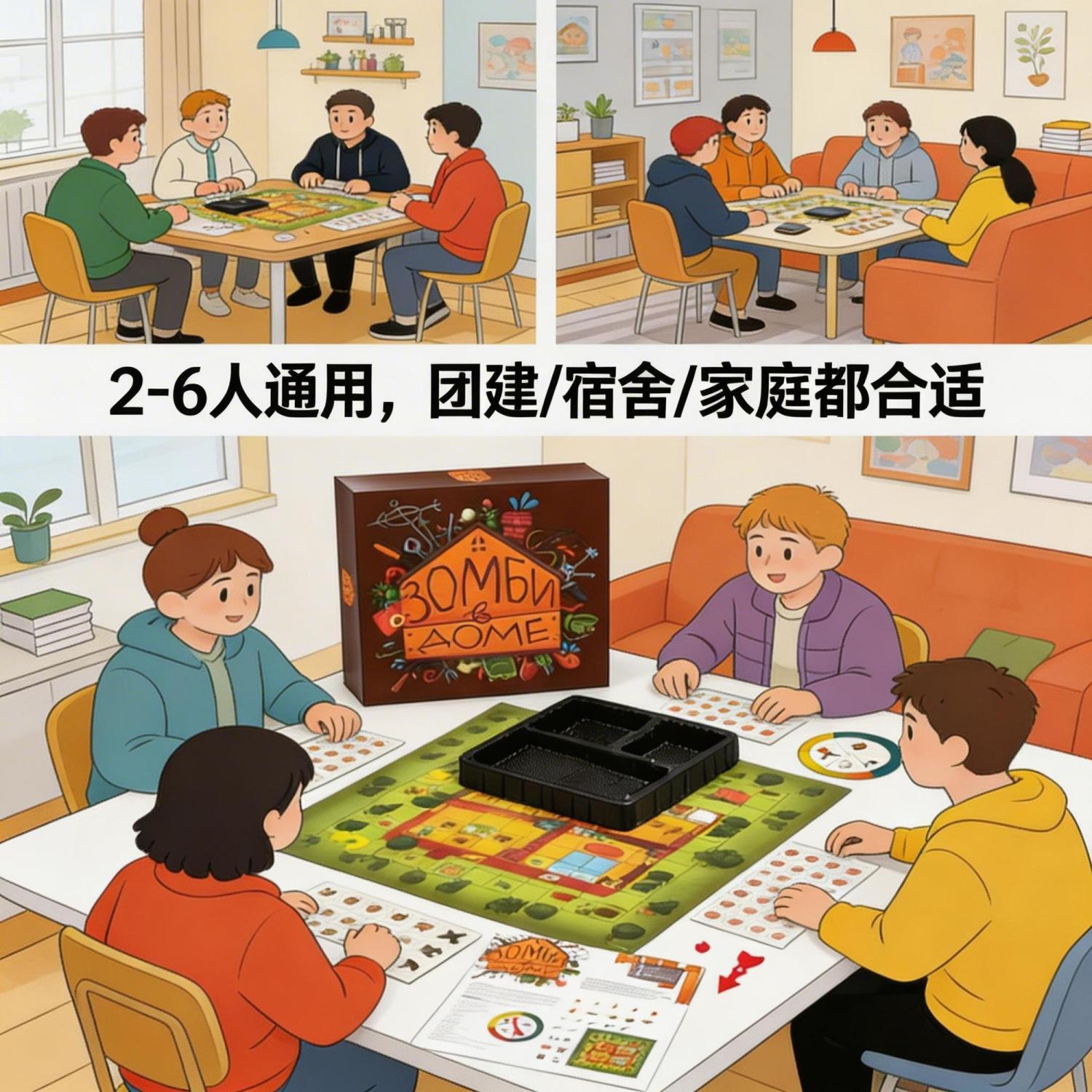 ロシア版ゾンビサバイバルをテーマにしたボードゲーム、半協力型 - Board Game Zombies のレビューと価格