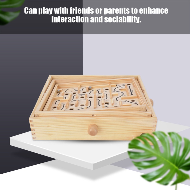 大人の子供向け木製教育迷路脳トレーニングボードゲーム教育玩具 - Board Game For Kids のレビューと価格